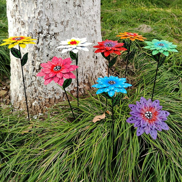 Decorative Garden Flower Sticks in Ground Maintenance Free Poly Material  for Yard or Garden Decoration Gift for Gardener or Flower Lover 