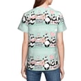 thumbnail image 7 of Wukai Cute Panda Youth Unisex Short Sleeve T-Shirt for Boys, Girls, Teens, and Kids-Large, 7 of 7