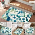 thumbnail image 6 of Rectangle Area Rug 2x3ft, Blue Green Eucalyptus Leaf Non-Shedding Washable Area Rug, Watercolor Leaves Seamless Non Slip Low-Profile Rugs for Living Room, Bedroom Dining Room, 6 of 9