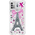 thumbnail image 3 of Phone Case for Moto G30,Case for Moto G10,Case for Moto G20,Crystal Bling Quicksand Effect TPU Bumper Four Corners Protection Case for Moto G30/G10/G20,YBDT Iron Tower, 3 of 14