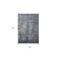 thumbnail image 3 of 4' X 6' Blue Gray And Ivory Striped Power Loom Distressed Area Rug, 3 of 10