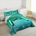 thumbnail image 3 of Castle Fairy Geometric Honeycomb Gamepads Full Size Comforter Sets 3-Piece for Adults Female Men,Gradient Universe Galaxy Bedding Comforter Set,Video Game Game Controller Lightweight Bedding Sets, 3 of 8