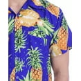 thumbnail image 2 of Varnit Crafts Hawaiian Shirt for Men Aloha Cut Pineapple Blue 5XL, 2 of 6