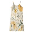 HANSHBDB Pastel Yellow Ditsy983 Women's Maxi Summer Dress , Loose