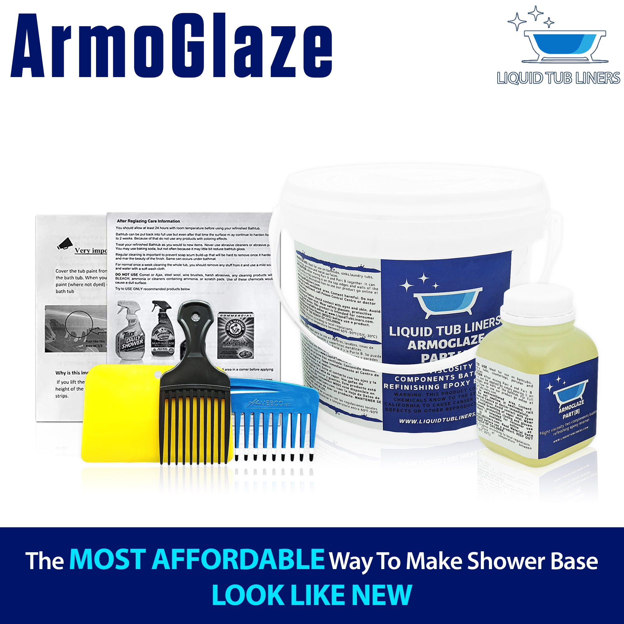 Buy Armoglaze Shower Base Refinishing Kit For Porcelain Enamel Acrylic buy-armoglaze-shower-base-refinishing-kit-for-porcelain-enamel-acrylic