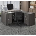 thumbnail image 2 of Regency Legacy 66 x 65 in. L Desk with Double Full Pedestal Drawer Unit- Ash Grey, 2 of 8