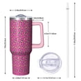 thumbnail image 2 of Leopard Print 40oz Tumbler– Stainless Steel Insulated Tumbler with Handle and Straw, Large Capacity Travel Cup for Hot & Cold Drinks, 2 of 6