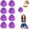 Matte purple, variant on 8 Pcs Cheerleading poms,pom poms Cheerleading with Finger for Rooters Cheering Squad Team Spirit Sports (Matte Blue)