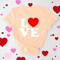 thumbnail image 2 of LSLJS T Shirts for Women Plus Size Crewneck Basic Tees Tops Casual Cute Valentine's Day Heart Print Tee Shirts, Gifts for Women, S-3XL, 2 of 6