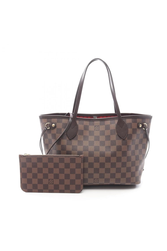 Pre-Owned Louis Vuitton Neverfull PM Tote Bag, Coated Canvas and Leather with Damier Finish,...