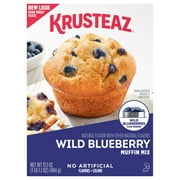 Krusteaz Wild Blueberry Muffin Mix, Includes Wild Blueberries Can, 17.1 oz Box