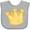 AC-Heather Grey, variant on Inktastic Gold Crown Boys or Girls Baby Bib