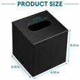 thumbnail image 2 of RVKXHD Square Tissue Box Cover Tissue Box Holder Napkin Holder Tissue Cube Box Decorative Holder for Bathroom Bedroom Office Dresser Nightstand Desk Tabletop 5"X 5" X 5"-Stainless Steel Matte Black, 2 of 7