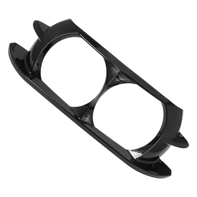 Motocicleta doble faro ABS embellecedor bisel Scowl cubierta apta para negro Baoblaze Cubierta del anillo de ajuste del faro