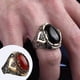 thumbnail image 5 of Minnieouse Anillos musulmanes religiosos islámicos de aleación para hombres, anillo turco de plata de ley exquisito hecho a mano para hombres Ropa, zapatos y accesorios Miscelánea TYPE1, 5 of 6