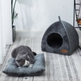 thumbnail image 3 of Lit pour Animaux de Compagnie Grotte Doux Confortable Épaissie PP Coton Lavable en Machine Produits pour Animaux de Compagnie pour Chats d'Intérieur Chiens, 3 of 9