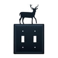 thumbnail image 1 of Village Wrought Iron ESS-3 Housse d'Interrupteur à Cerf Double - Noir, 1 of 3