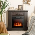 thumbnail image 3 of Gymax 18'' Electric Fireplace Inserts & Freestanding Adjustable Heater Log Flame 1400W, 3 of 9