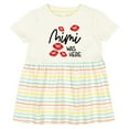 thumbnail image 3 of Inktastic Mimi Was Here Red Kisses Girls Baby Dress, 3 of 5