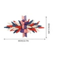 thumbnail image 3 of Nmdmisc 24" Patriotic Red,White,Blue Floral Swag Wreath for Front Door Patriotic USA Floral Teardrop Swags 4th of July Independence Day Rings Wreaths for Pillars Porch Wall Window Decor, 3 of 9