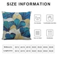 thumbnail image 6 of Acheng Teal and Yellow Pillow Covers, Autumn Turquoise Ginkgo Throw Pillow Covers Blue and Gold Square Floral Couch Pillow Cases,Set of 2 White, 6 of 6