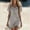 Gray, variant on FengLS Women's Mini Dress Casual Loose Cotton-Linen Dress with Pockets Summer Lightweight Solid Color Homewear Short Dress Comfy V-Neck Short Sleeves Mini Dress
