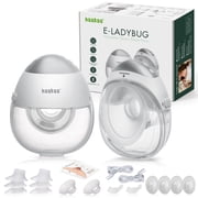 haakaa E-Ladybug Wearable Electric Breast Pump – Ultra-Slim Hands-Free Pump, 3 Modes & 12 Suction Levels, Micro-Vibration Technology, Leakproof 180ml Cup, Quiet In-Bra Design 2-Pack