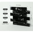 thumbnail image 2 of Black Peel and Stick Backsplash Tiles, 12" x 12" Faux Marble Stone Stick on Subway Tile for Kitchen Bathroom  (6 Sheets), 2 of 6