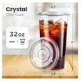 thumbnail image 2 of 300 Pack 32 oz Clear Plastic Cups with Flat Lids, Disposable Iced Coffee Cups, BPA Premium Crystal Smoothie Cup for Party, Lemonade Stand, Cold Drinks, Juice, Milkshake, 2 of 6