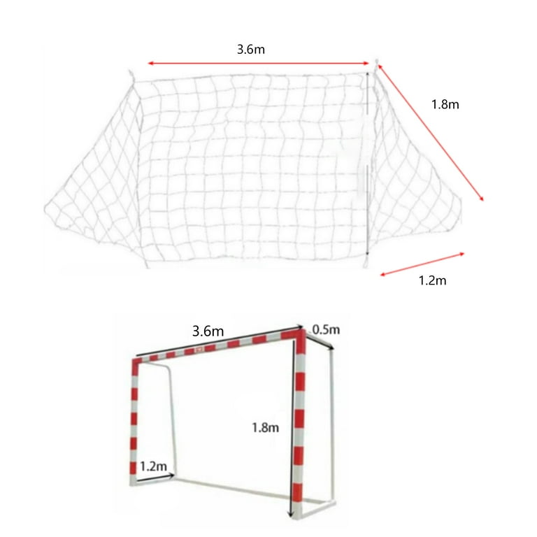 Uadme Soccer Net - Football Soccer Net Sports Reemplazo Soccer Goal Post  Net para Entrenamiento de Partidos Deportivos(12X6FT)