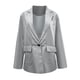 thumbnail image 4 of Blazer Chaquetas para Mujer Casual Manga Larga Sólido Turndown Collar Botones Moda Abrigo Odeerbi ODB-5, 4 of 6