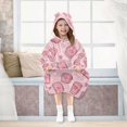 thumbnail image 7 of FORMRS Wearable Blanket Hoodie with Sleeves for Kids Cozy Flannel Sweatshirt, Phones and Hearts, 7 of 7