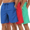 thumbnail image 6 of 3 Pack Men's Swim Trunks Shorts with Mesh Lining Quick Dry Breathable Pockets for Summer Beach, 6 of 10