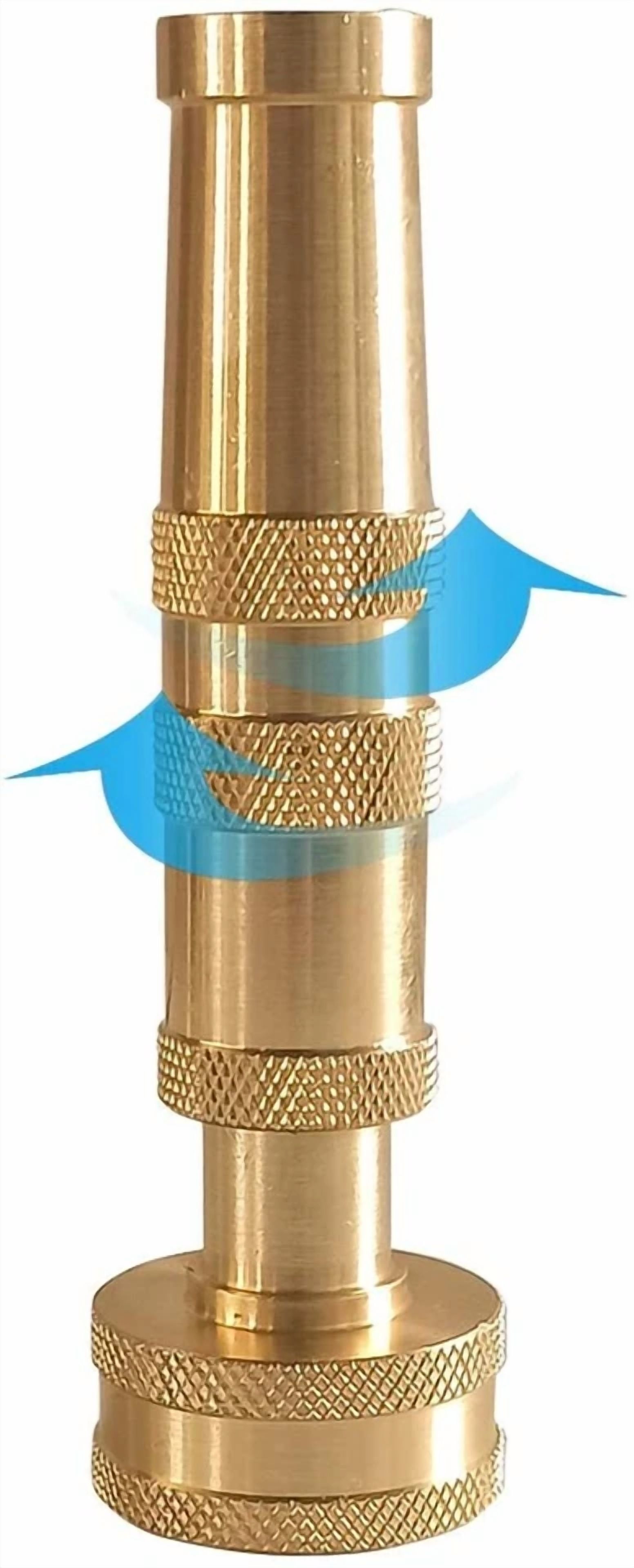 PURELY- Solid Brass Garden Spray Nozzle 4" Adjustable Twist Water Hose Nozzle Usa Stock