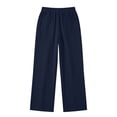 thumbnail image 6 of Girls Cotton Linen Capri Pants Summer Drawstring Wide Leg Pants with Pockets Holiday Boho Beach Palazzo Pants for Kid Boys, 6 of 7
