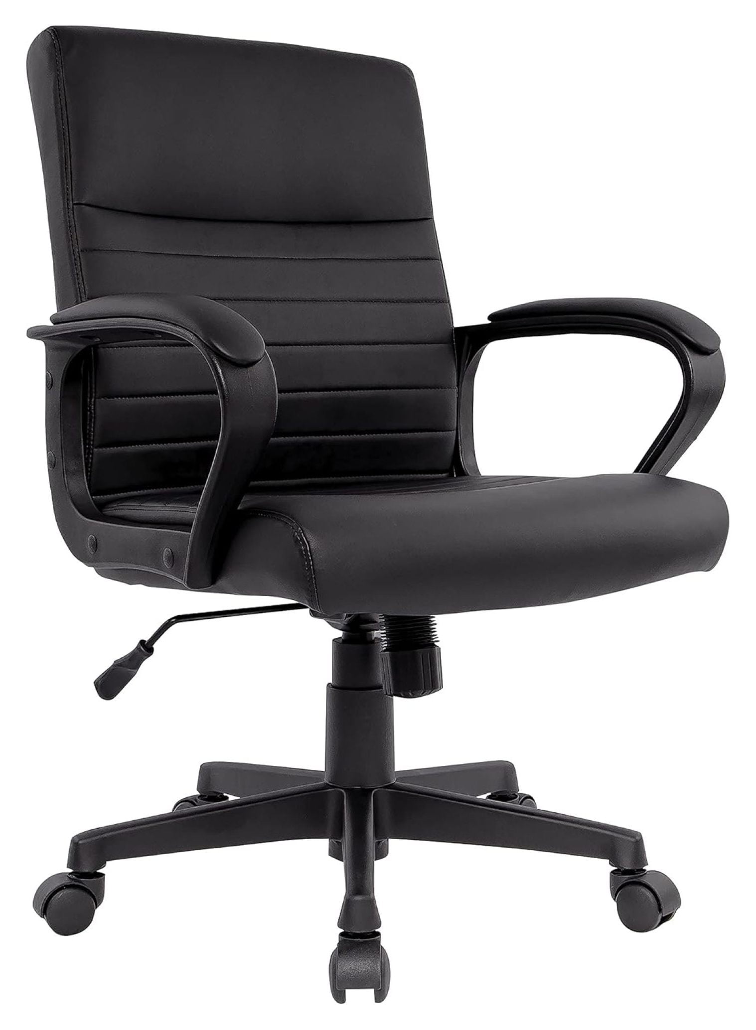 Staples Tervina Luxura Mid-Back Manager Chair, Leather Upholstered