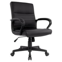Tervina Luxura Manager Chair - Mid-Back Office Chair with Lumbar Support Black