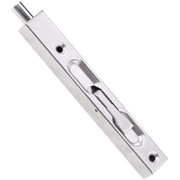 Stainless Steel Sliding Latch Bolt Hidden Door Lock Slide Lever Bolt Security Brushed Latch for French Doors, Composite Doors, Wooden Doors, Double Doors(200mm)