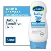 Cetaphil Baby Wash & Shampoo with Organic Calendula, Tear Free, Hypoallergenic, 7.8 oz