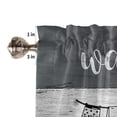 thumbnail image 5 of Kitchen Curtains 45 Inches length, Laundry Room Window Treatment Curtain Drapes, Wash Dry Fold Repeat Splicing Colorful Wood Lightweight Window Panels for Living Room Bedroom, 52"x45", 2 Panels, 5 of 7