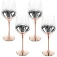 thumbnail image 7 of MyGift 19 oz Luxury Electroplated Rose Gold Crystal Stemware Wine Glasses, Set of 4, 7 of 7