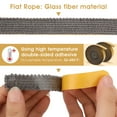 thumbnail image 3 of MODANU 2 Rolls Fireplace Tape Seal, 0.78" Width 78.7" Length Self-Adhesive Fiberglass Rope Seal Gasket Replacement Flat Wood Stove Door Gasket Rope for Fireplaces Wood Burning Stoves, 3 of 7