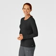 thumbnail image 4 of Wink Layers Women's Long Sleeve Silky Tee, Black, 3X Womens, 4 of 6