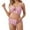 Pink, variant on Maternity Bikini Swimsuit Two Piece High Waisted Bathing Suit Bow Tie Back Pregnancy Swimwear
