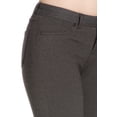thumbnail image 6 of 4 Way Stretchy Ponte Knit Capri Skinny Jeans (Charcoal), 6 of 7