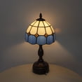 thumbnail image 2 of Kiven Cordless Table Lamp, Dimmable Bedside Lamps for Nightstand with Glass Lampshade, Tiffany-Style Rechargeable Desk Lamp for Reading Home Decor Bedside,1-Light, 2 of 7