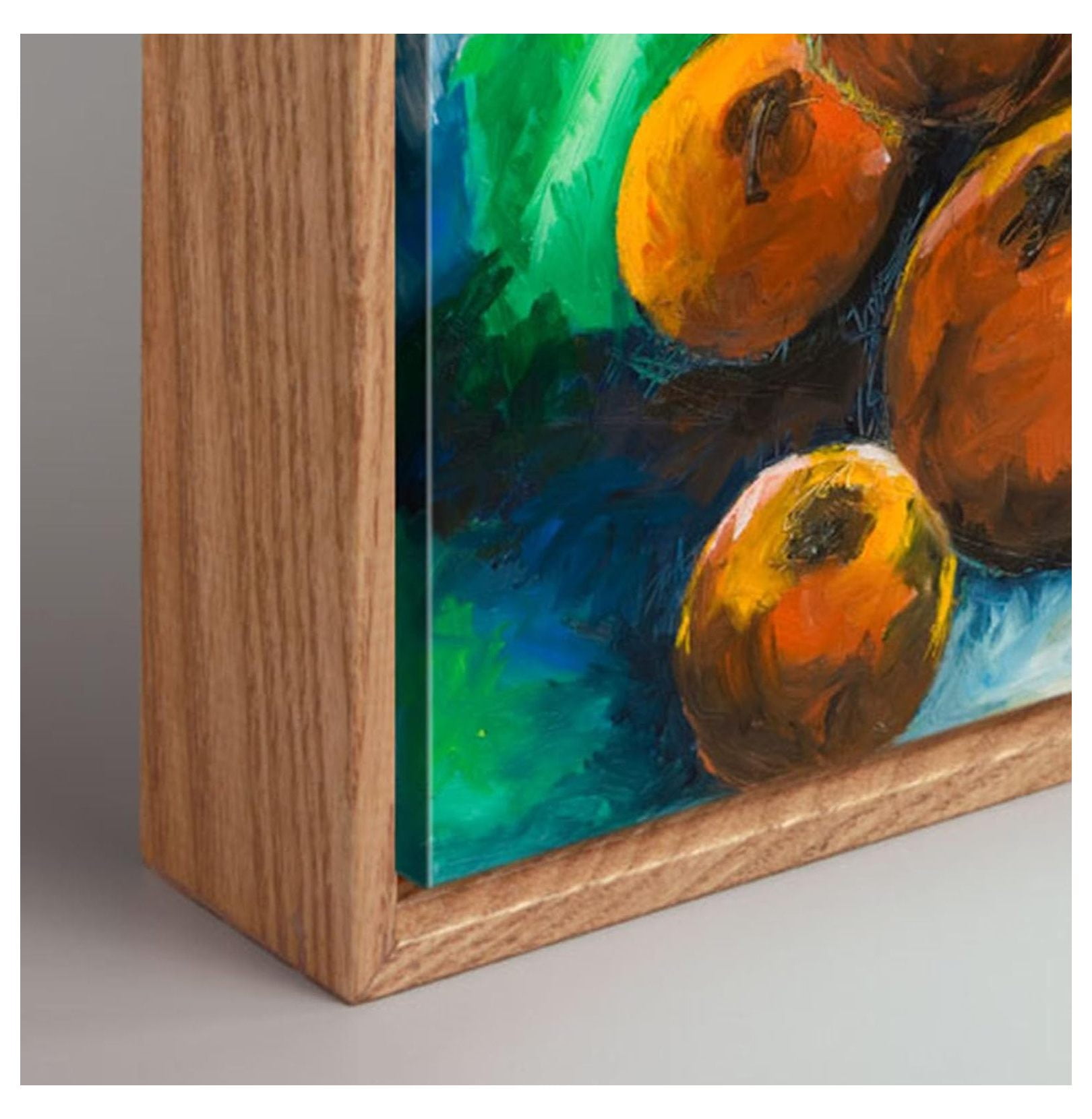 Floater Frame for 1.25 thick Canvas, Available in 25+ size and 4 Color, Perfect Floating Frame for Finished Canvas Artist Panel Oil Painting Wall Art Décor (Light Oak Frame, 8"x10")