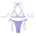 thumbnail image 4 of Blmnix Tankini Swimsuits Women Swimwear Plus Size Swimsuit Set Bathing Suit Halter Purple Swimsuit Tops for Women,XXXXL, 4 of 8