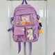 thumbnail image 4 of Mochila De Estilo Coreano Rosa Kawaii, Linda Mochila De Color Caramelo De Oso De Dibujos Animados De Moda, Mochila Y Monedero Informal, Simple Y Versátil Para Niñas Y Mujeres, 4 of 4