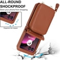 thumbnail image 4 of for Motorola Moto Razr+ 2023 Wallet Case with RFID Blocking, Crossbody Strap Card Holder Women Girls PU Leather Motorola Razr+ 2023 Wallet Phone Case Brown, 4 of 14